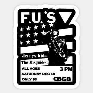 Boston Punk hardcore club show flyer art Sticker